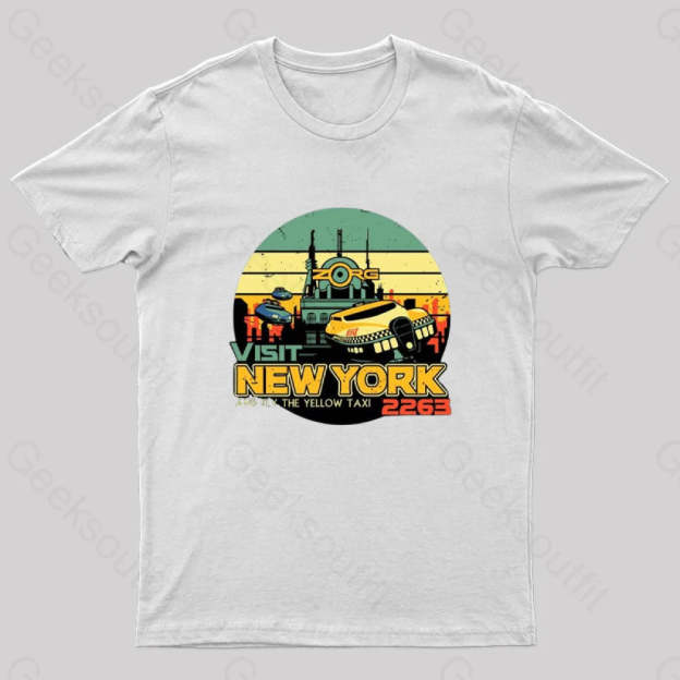 Visit New York Geek T-Shirt White / S