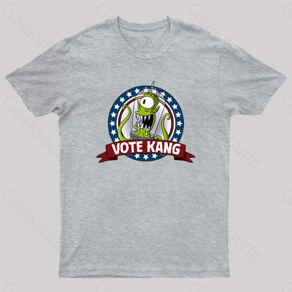 Vote Kang Geek T-Shirt Grey / S