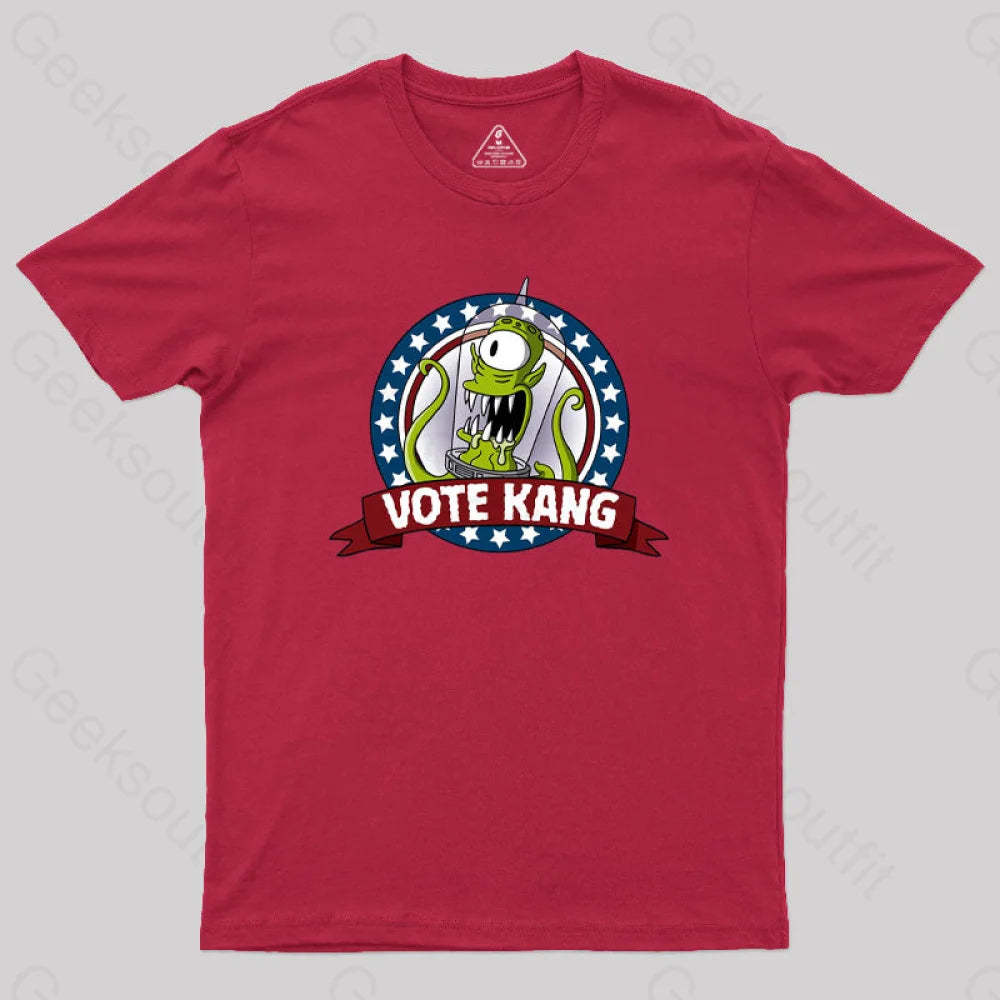 Vote Kang Geek T-Shirt Red / S