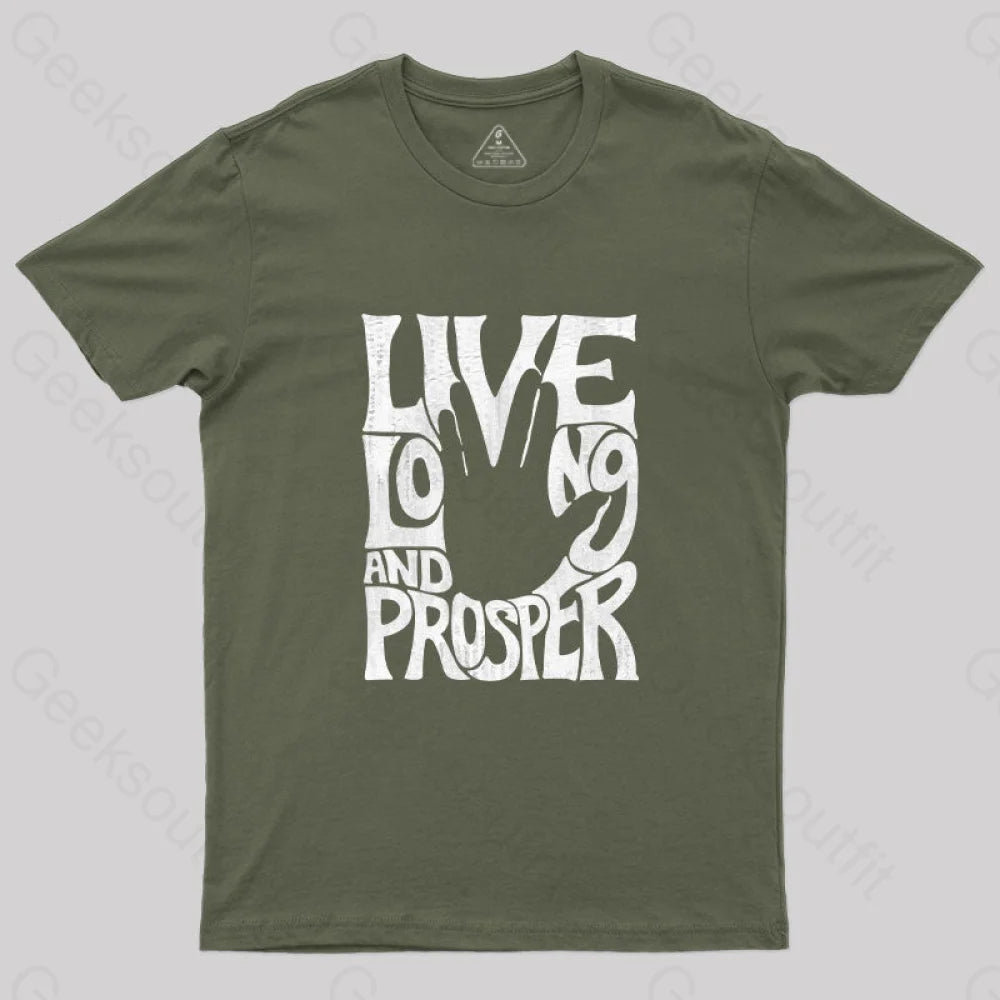 Vulcan Salute T-Shirt Army Green / S