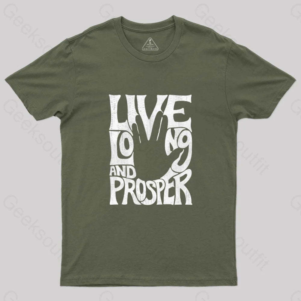 Vulcan Salute T-Shirt Army Green / S
