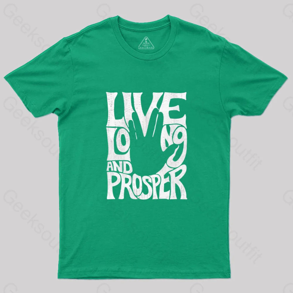 Vulcan Salute T-Shirt Green / S