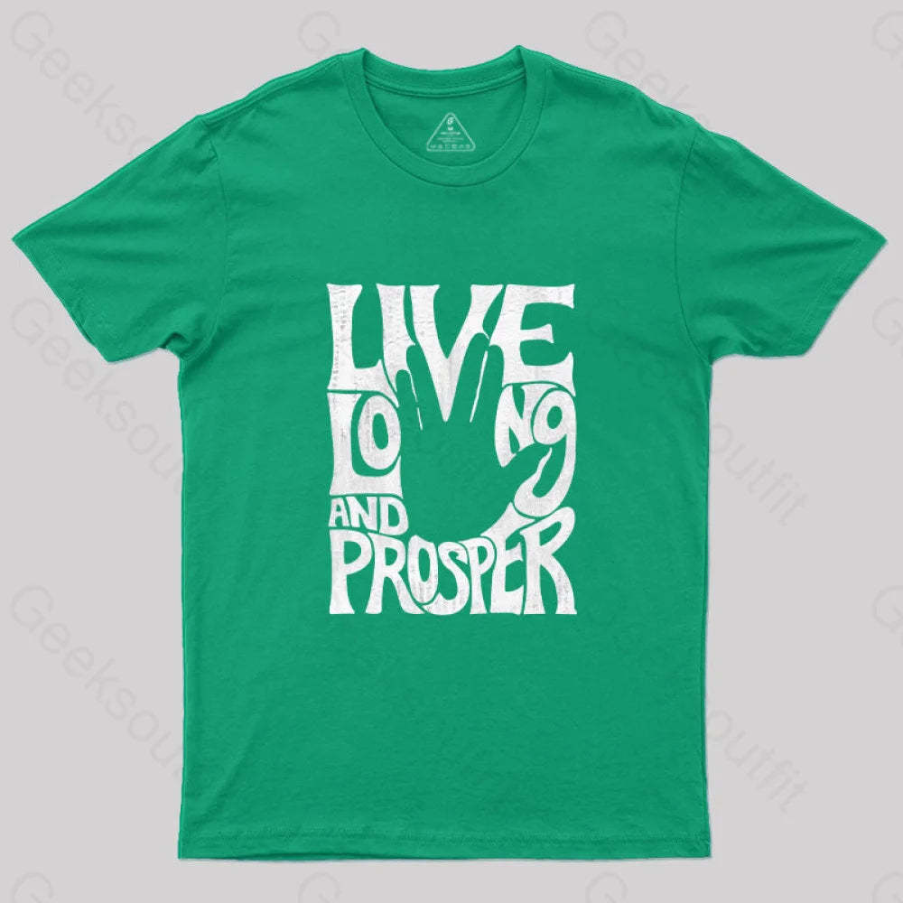 Vulcan Salute T-Shirt Green / S