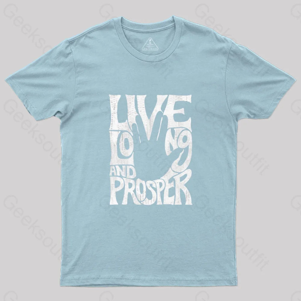Vulcan Salute T-Shirt Light Blue / S