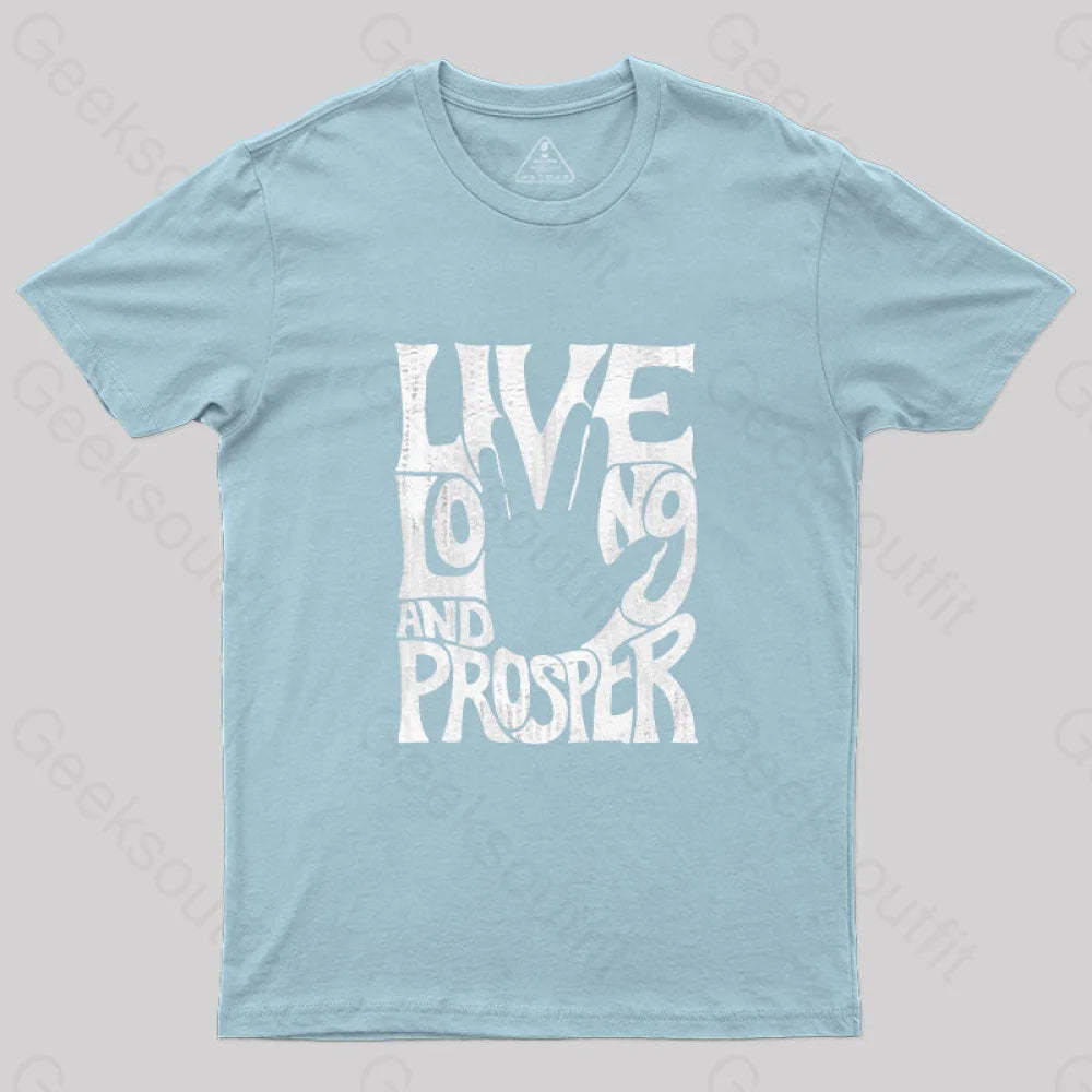 Vulcan Salute T-Shirt Light Blue / S