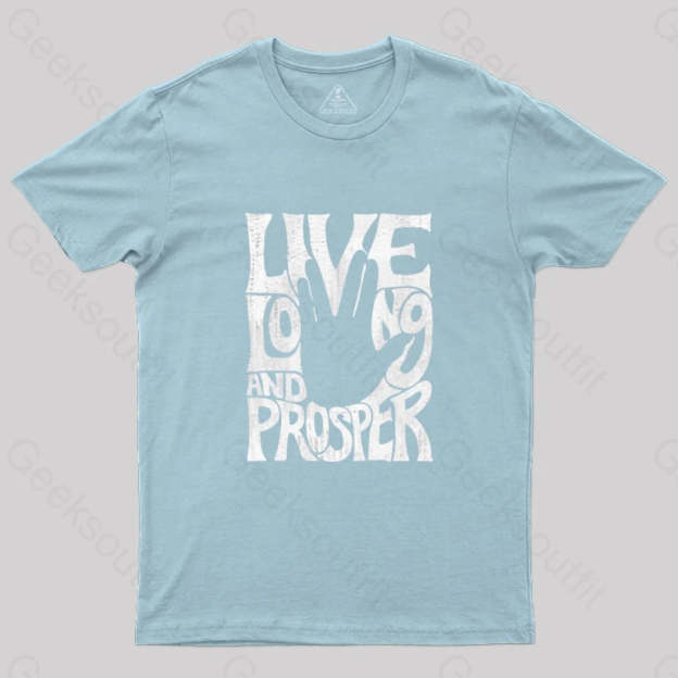 Vulcan Salute T-Shirt Light Blue / S