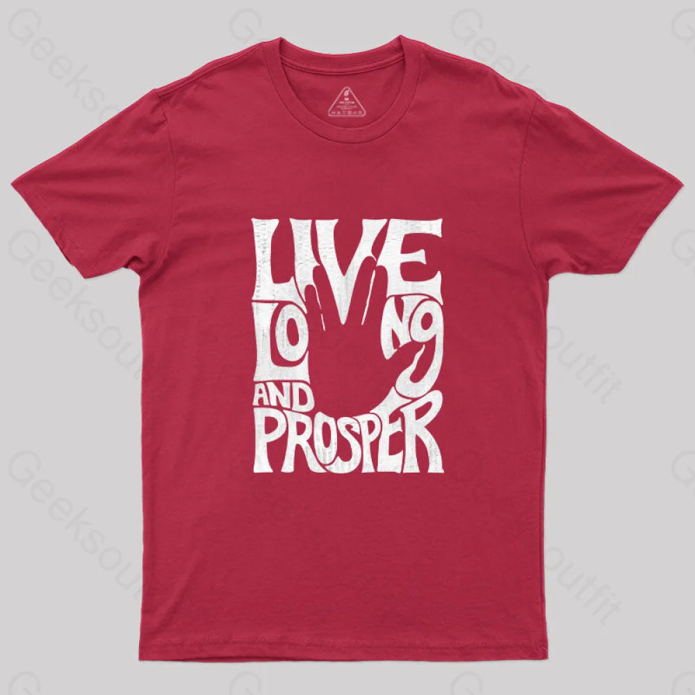 Vulcan Salute T-Shirt Red / S