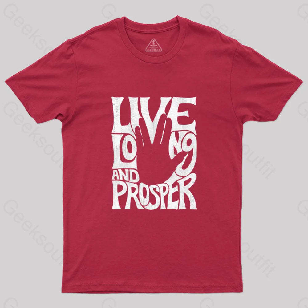 Vulcan Salute T-Shirt Red / S