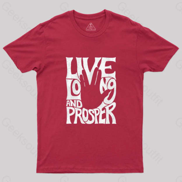 Vulcan Salute T-Shirt Red / S