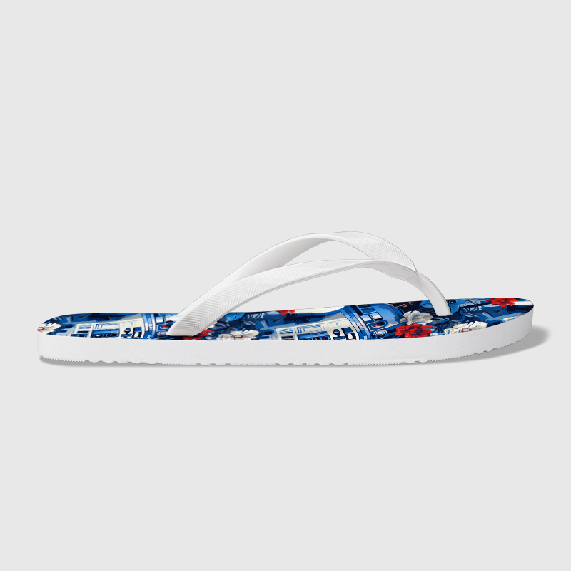 Tropical Droid Adventure Geek Flip Flops