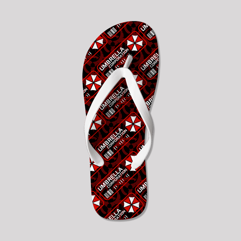 Umbrella Corp Vibes Geek Flip Flops