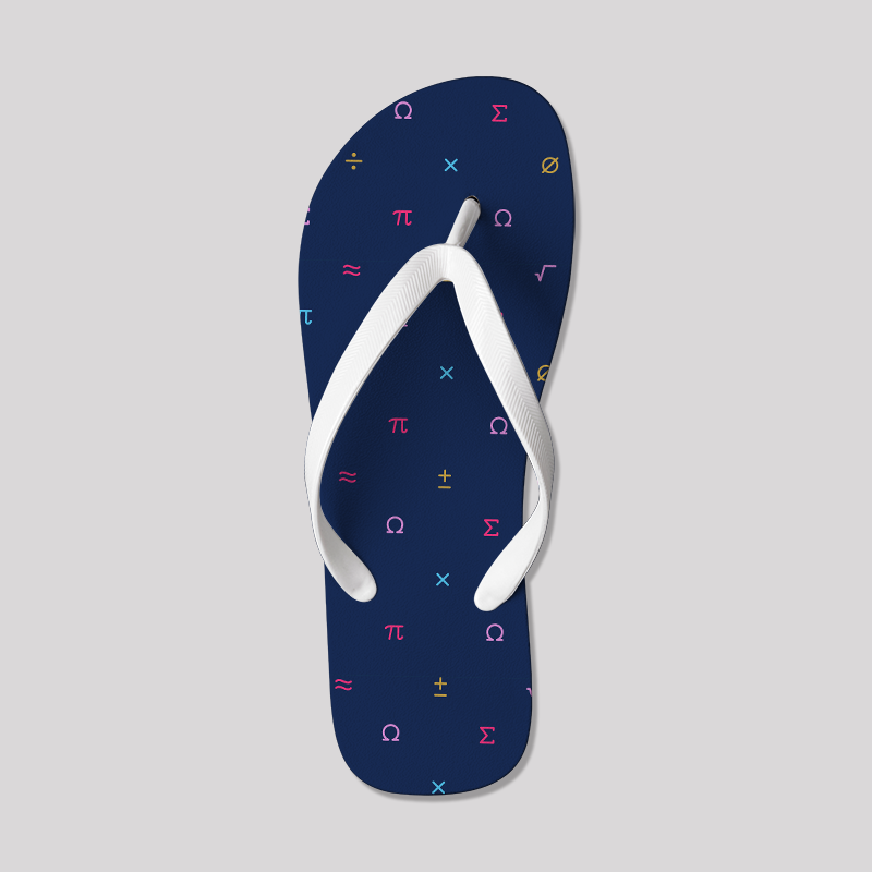 Mathematics Symbol Geek Flip Flop