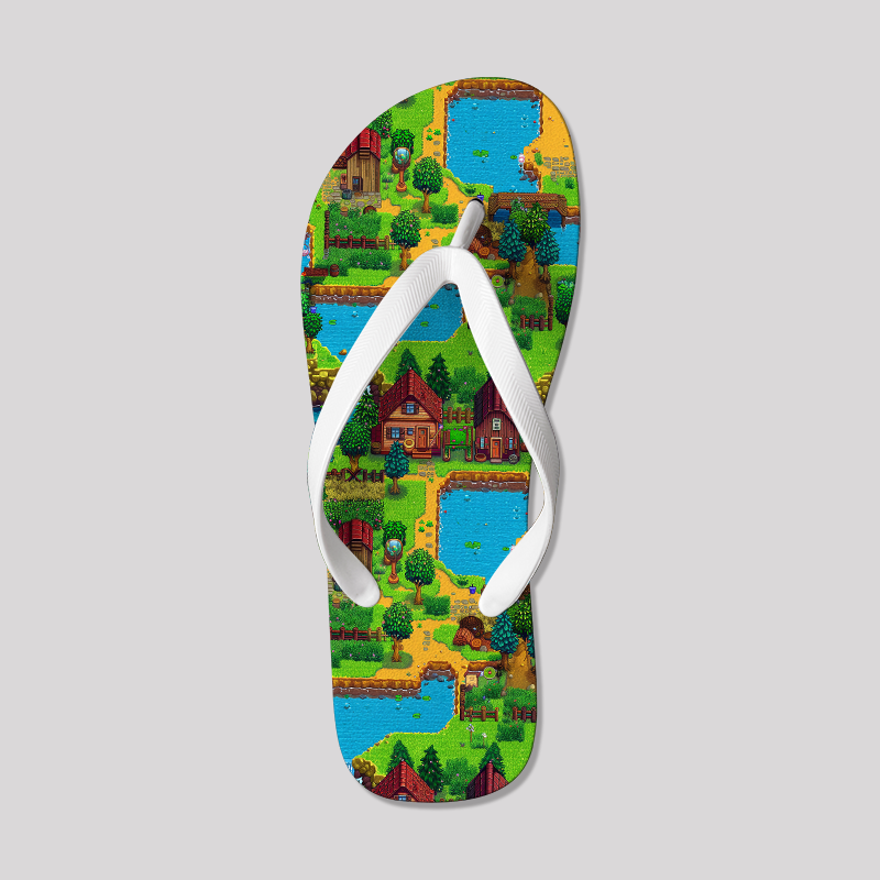 Stardew Valley RPG Game Geek Flip Flops