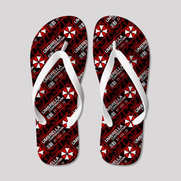 Umbrella Corp Vibes Geek Flip Flops