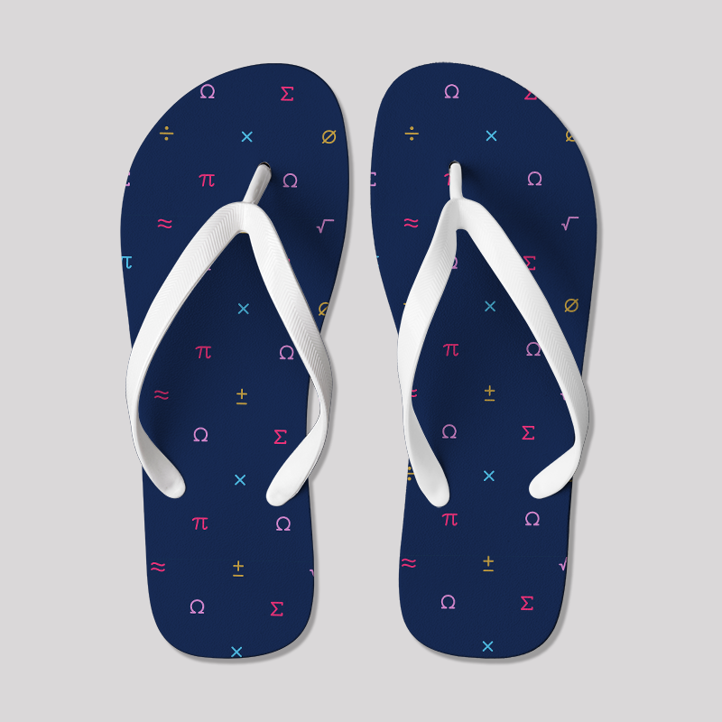 Mathematics Symbol Geek Flip Flop