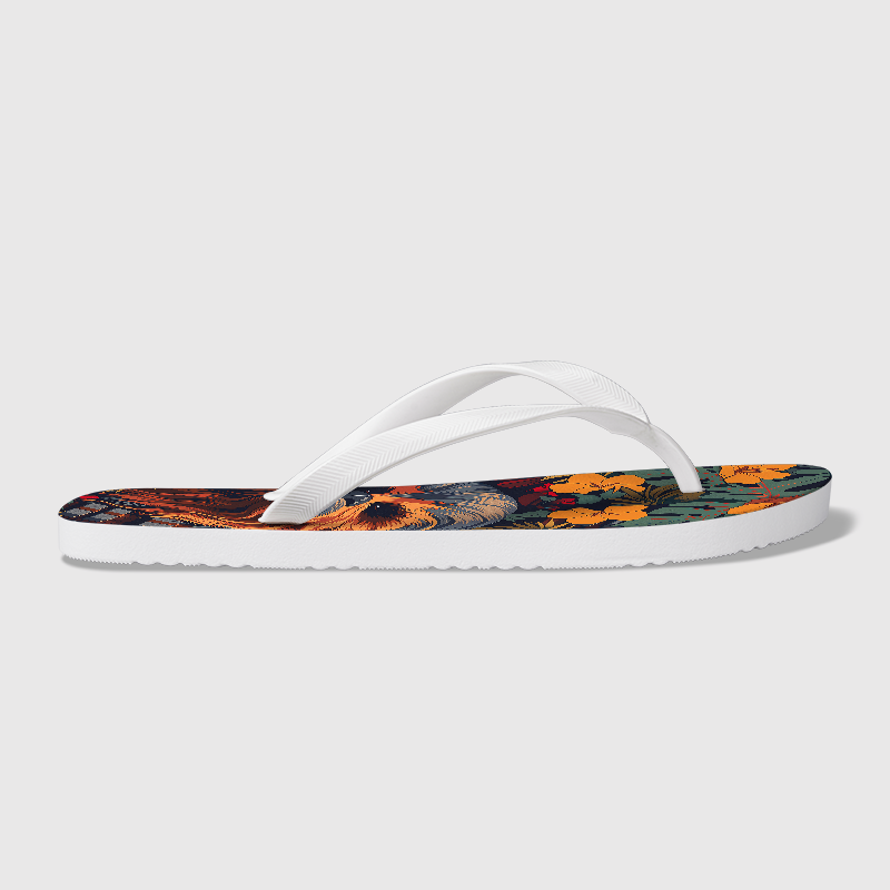 Chewbacca Flowers Geek Flip Flops