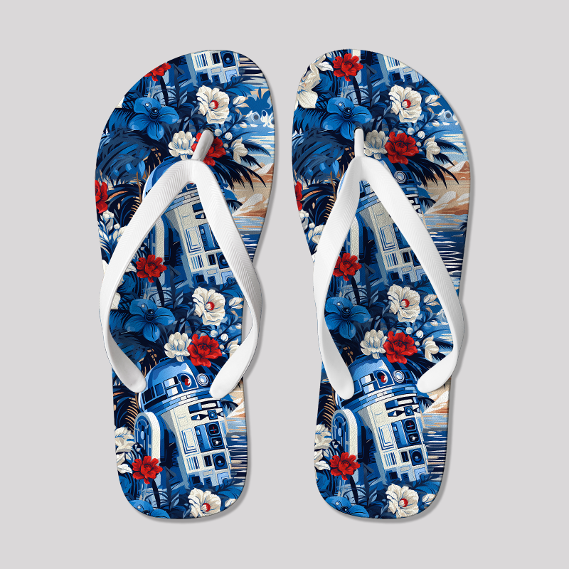 Geeksoutfit Tropical Droid Adventure Geek Flip Flops for Sale online