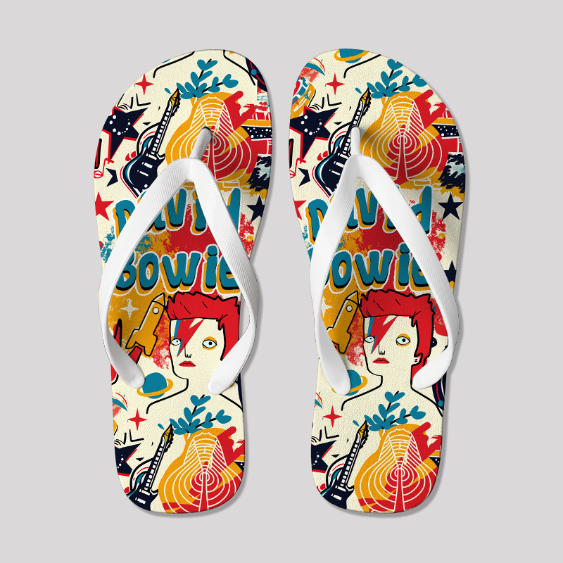 Space Oddity Geek Flip Flops