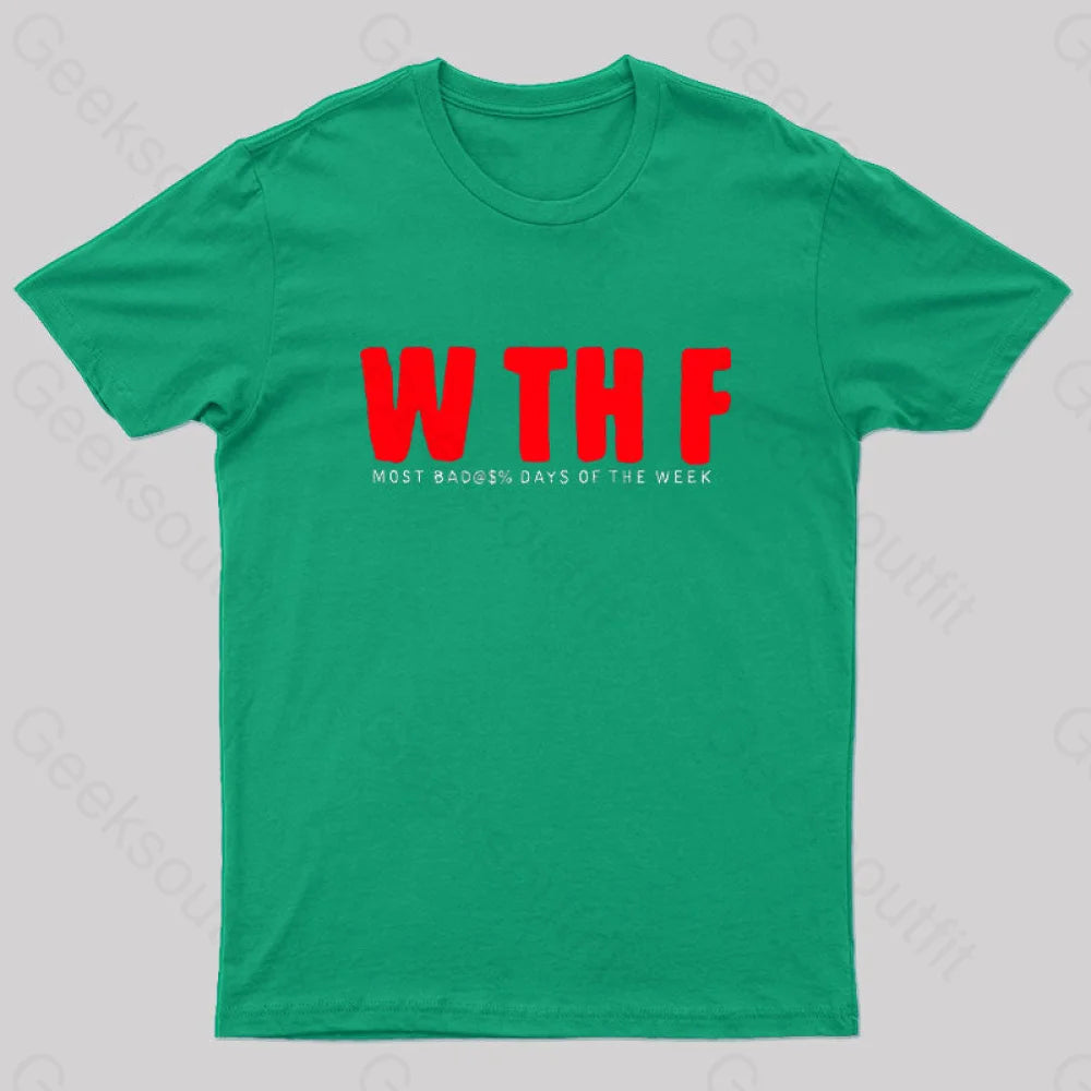 W Th F Nerd T-Shirt Green / S