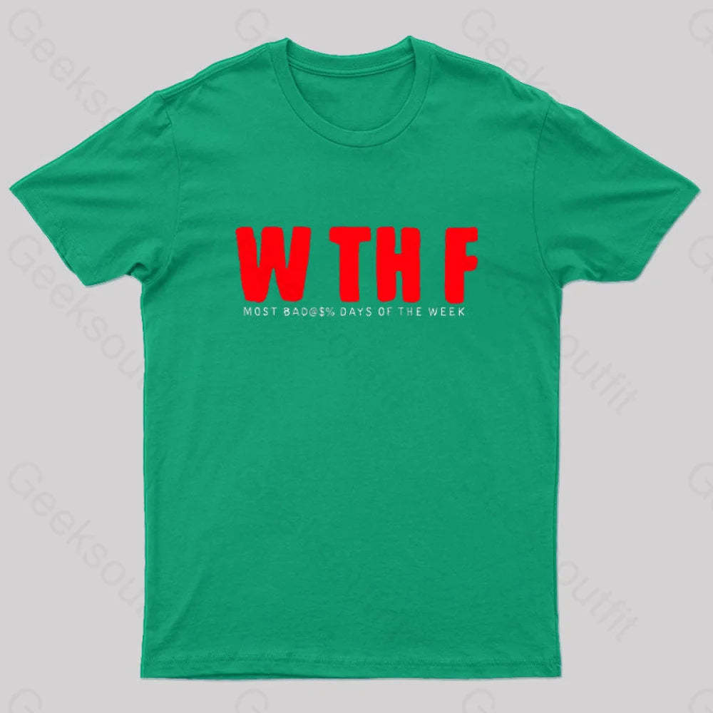 W Th F Nerd T-Shirt Green / S
