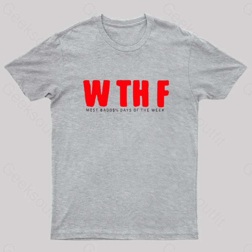 W Th F Nerd T-Shirt Grey / S