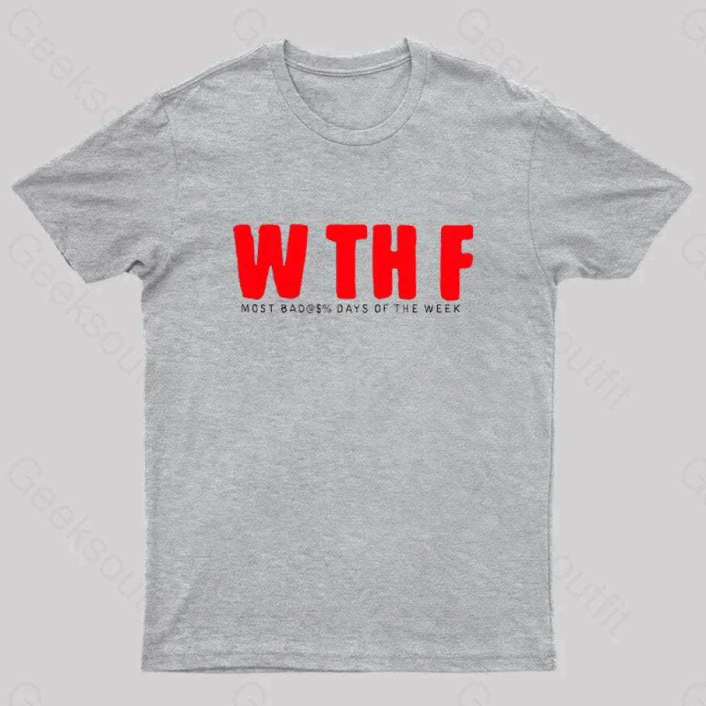 W Th F Nerd T-Shirt Grey / S