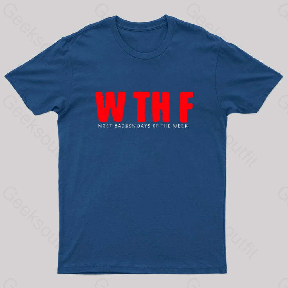 W Th F Nerd T-Shirt Navy / S