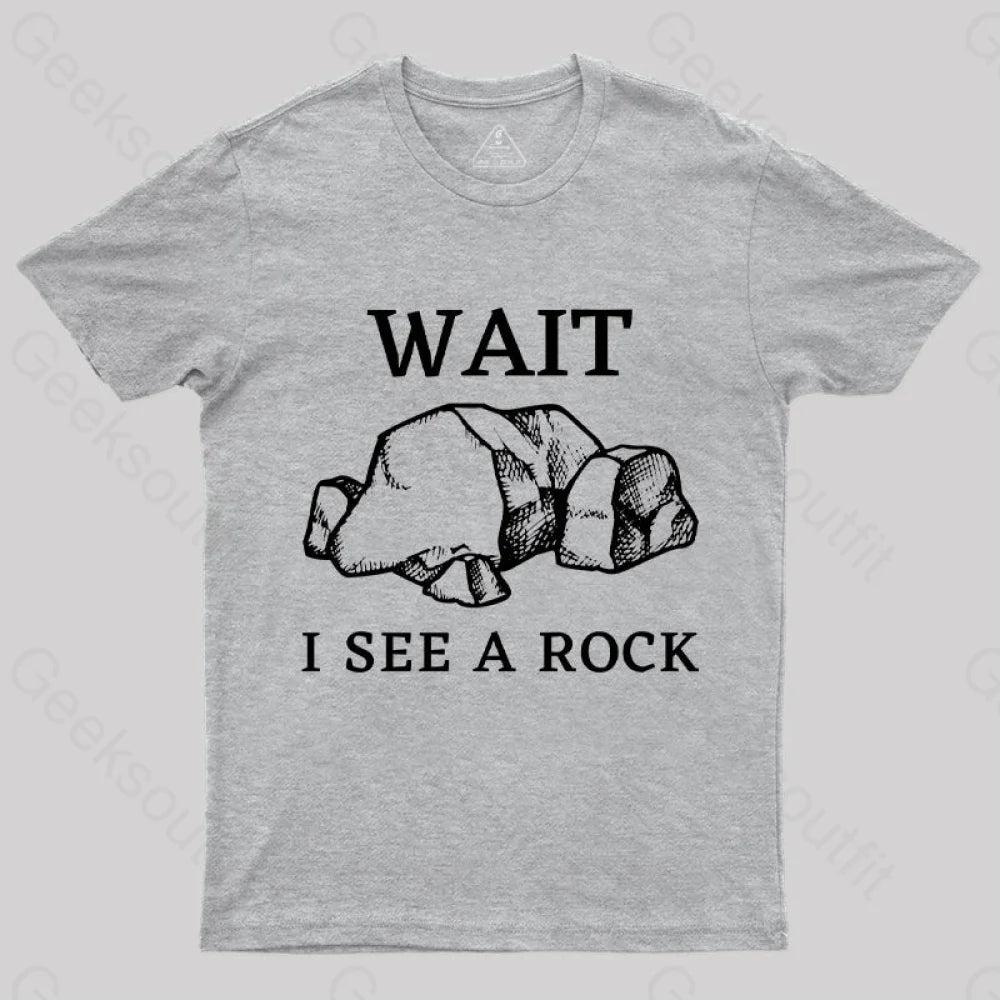 Wait I See A Rock T-Shirt Grey / S