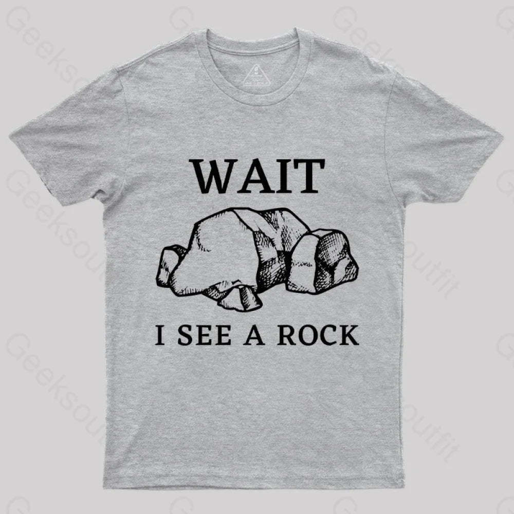 Wait I See A Rock T-Shirt Grey / S