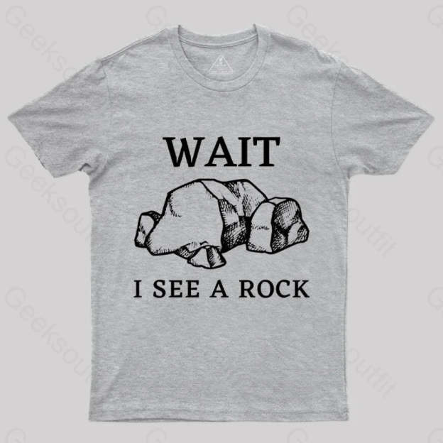 Wait I See A Rock T-Shirt Grey / S