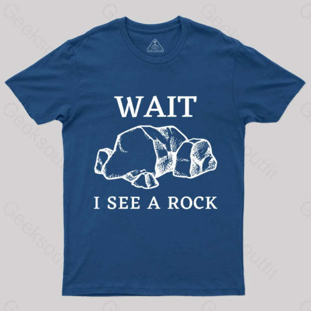 Wait I See A Rock T-Shirt Navy / S