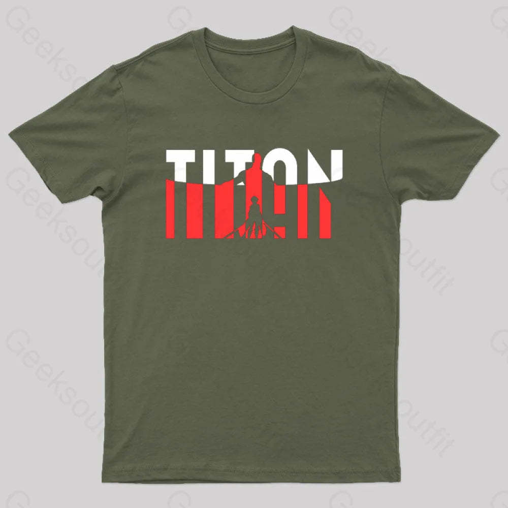 Wall Titans Geek T-Shirt Army Green / S