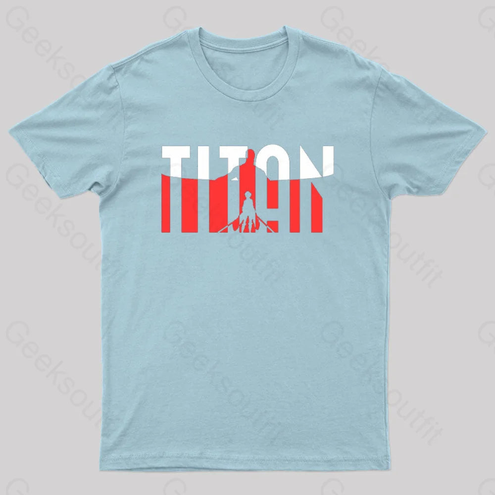 Wall Titans Geek T-Shirt Light Blue / S