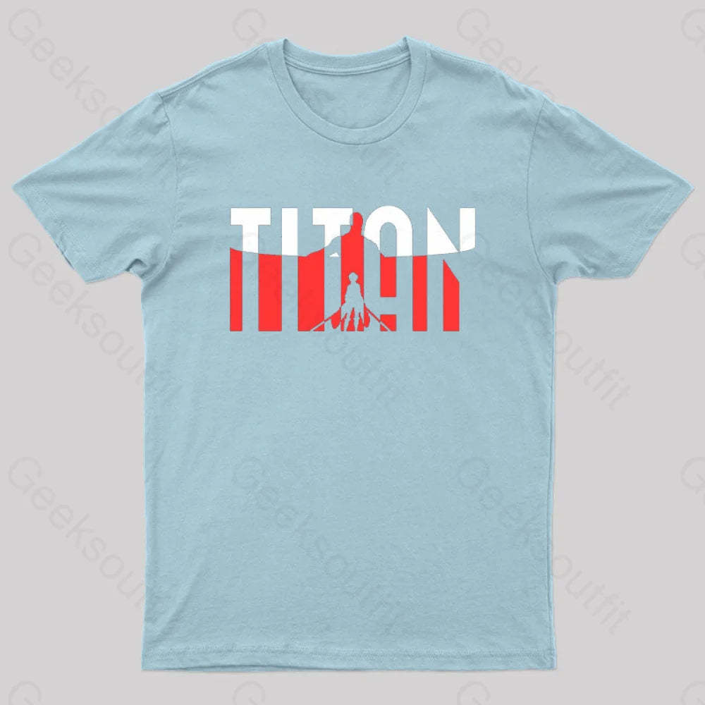 Wall Titans Geek T-Shirt Light Blue / S