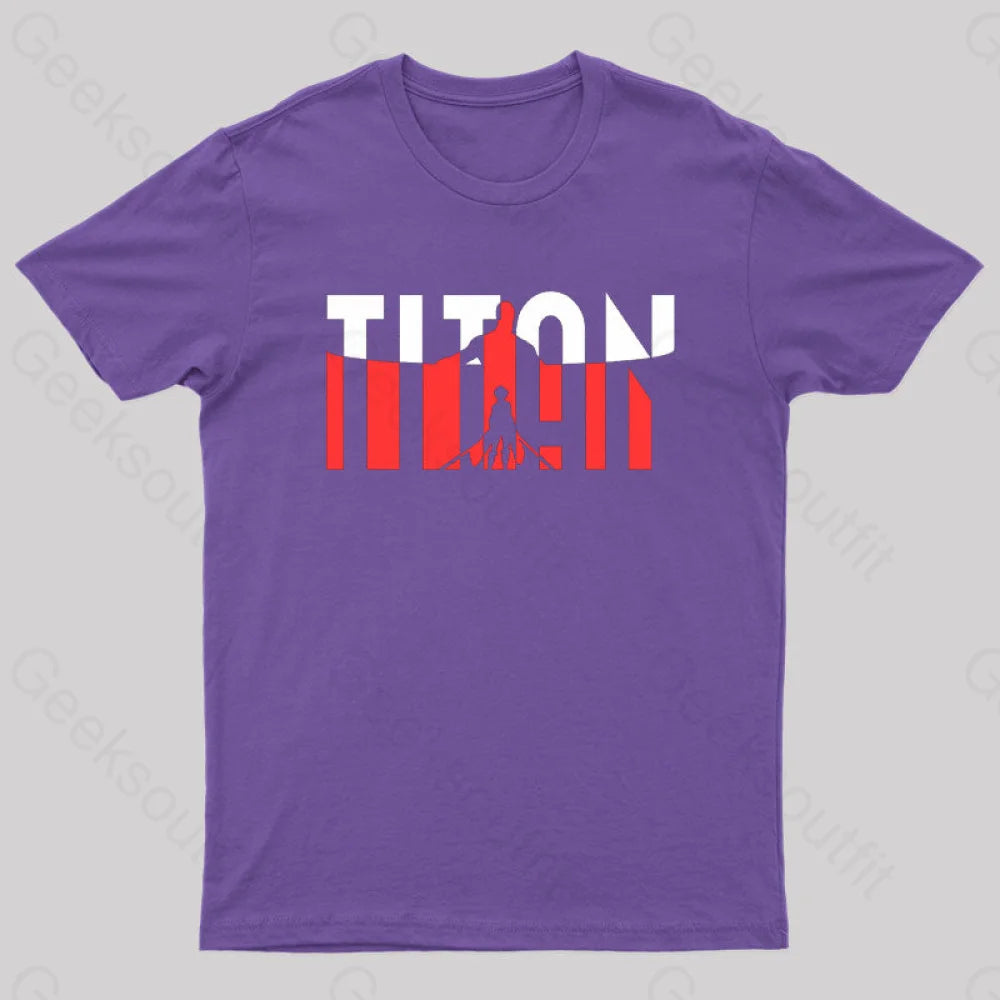 Wall Titans Geek T-Shirt Purple / S