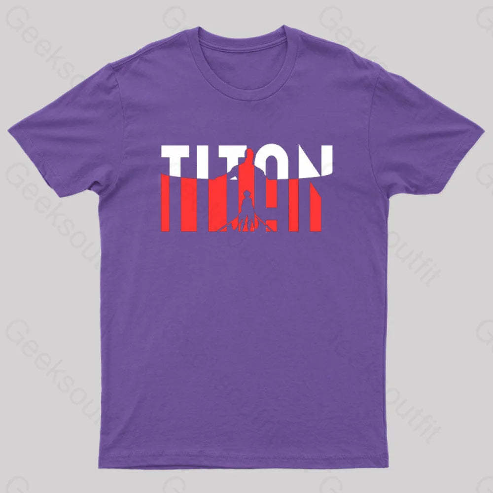 Wall Titans Geek T-Shirt Purple / S