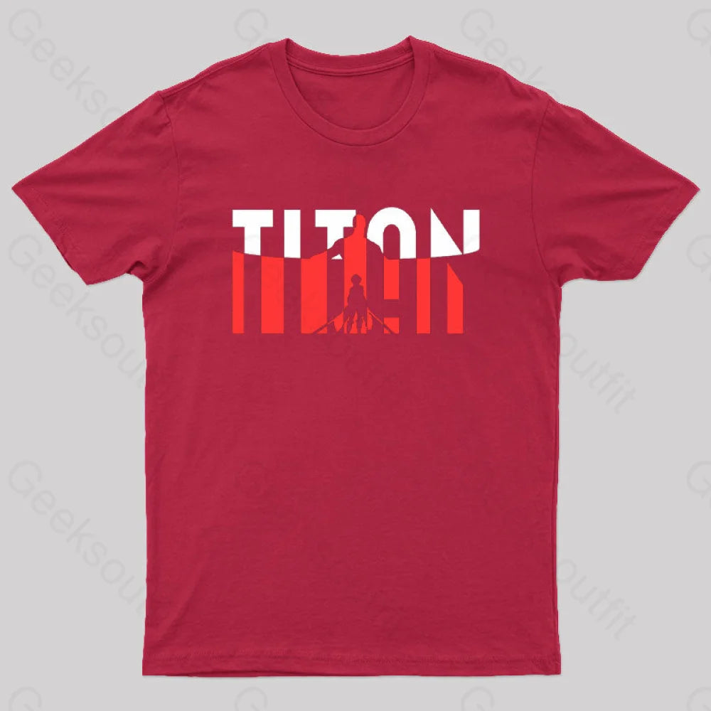 Wall Titans Geek T-Shirt Red / S