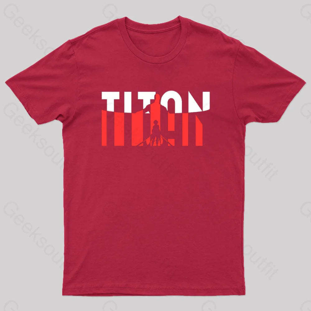 Wall Titans Geek T-Shirt Red / S
