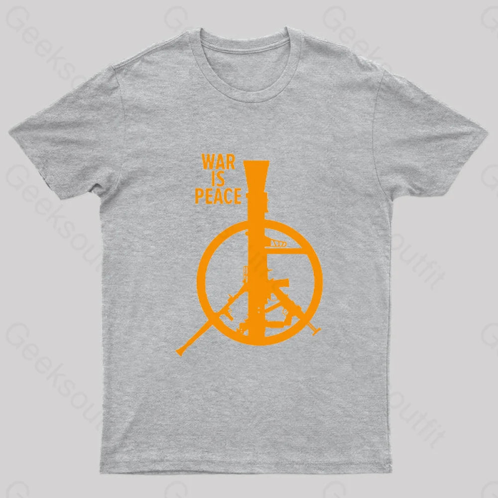 War Is Peace Nerd T-Shirt Grey / S