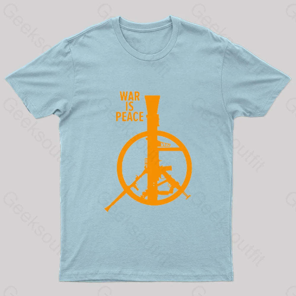 War Is Peace Nerd T-Shirt Light Blue / S