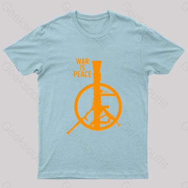 War Is Peace Nerd T-Shirt Light Blue / S