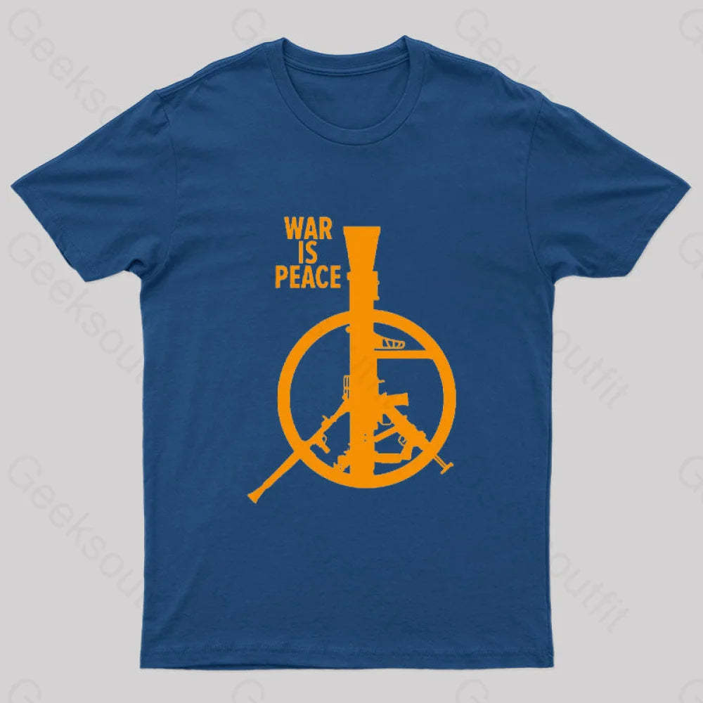 War Is Peace Nerd T-Shirt Navy / S