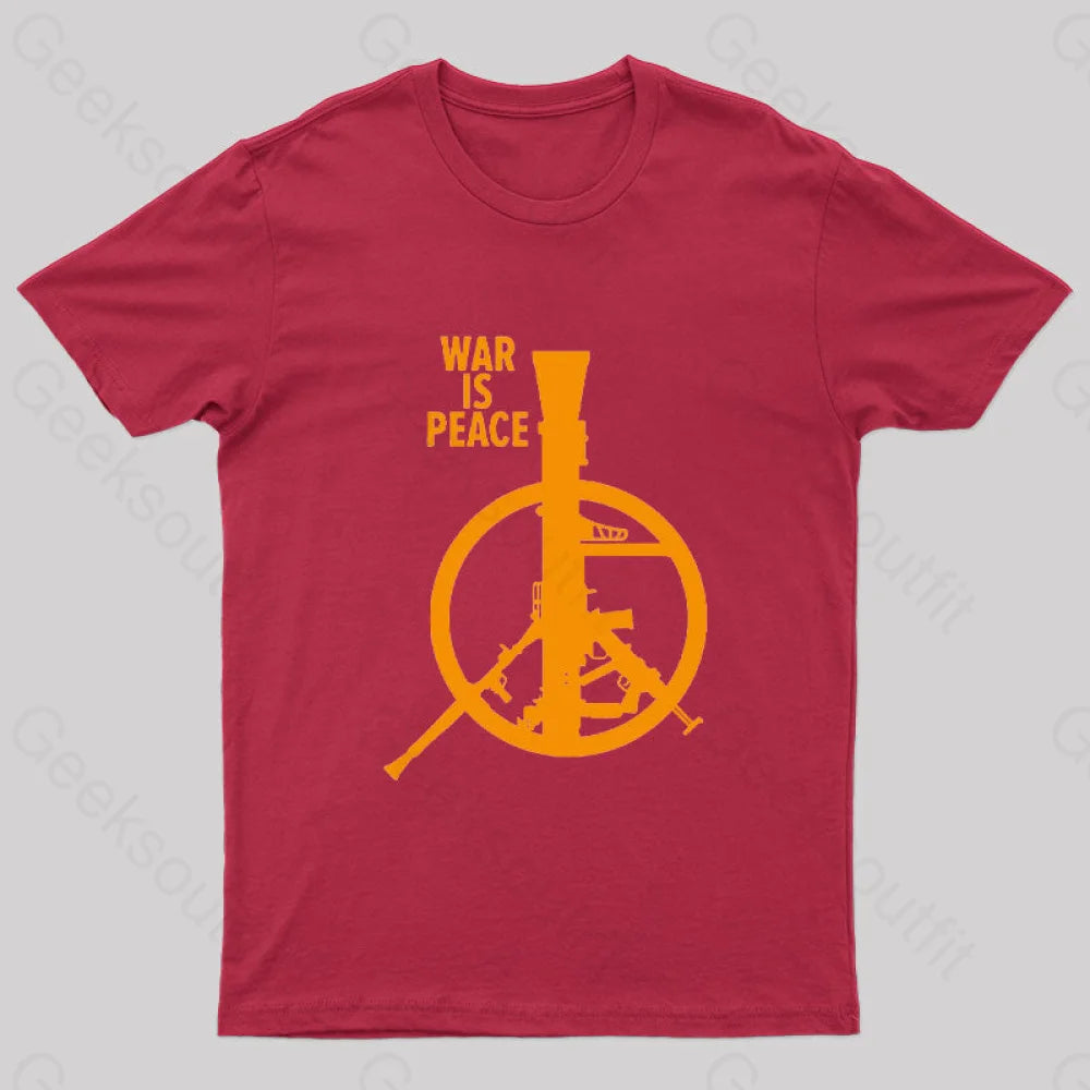 War Is Peace Nerd T-Shirt Red / S