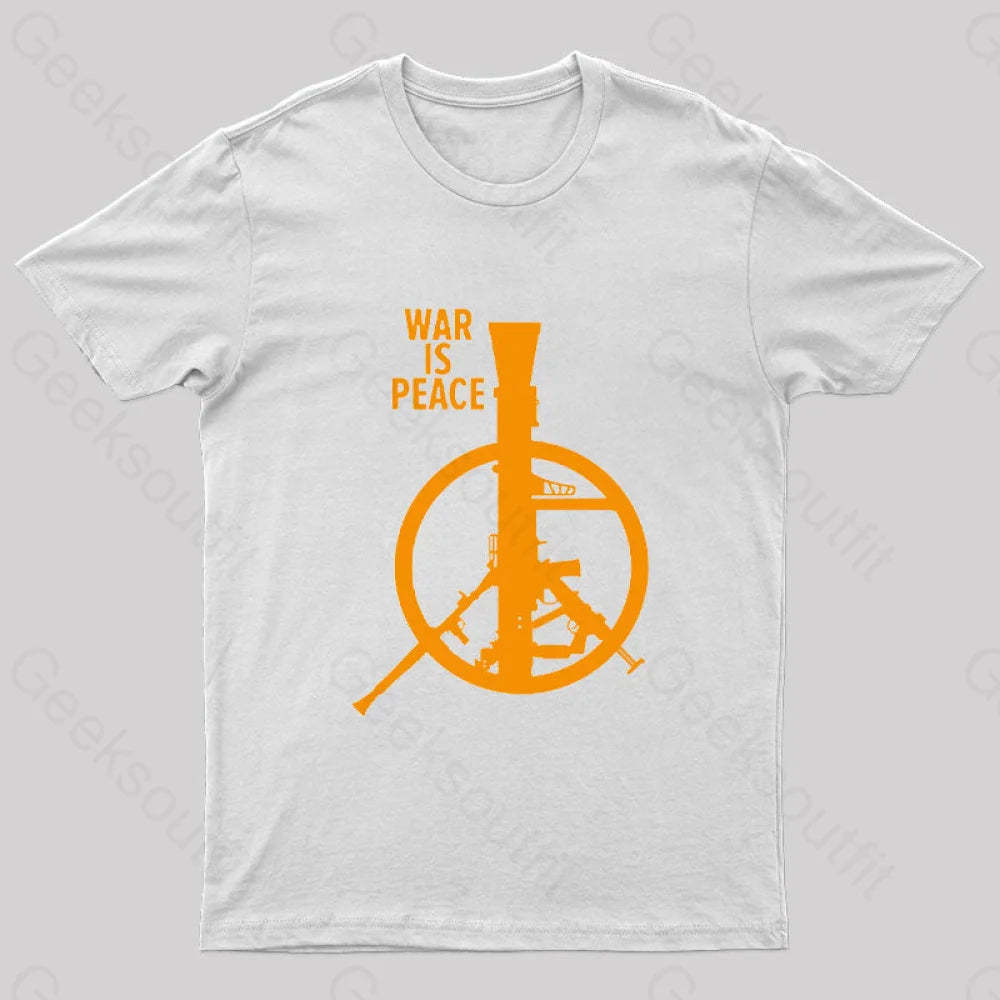 War Is Peace Nerd T-Shirt White / S