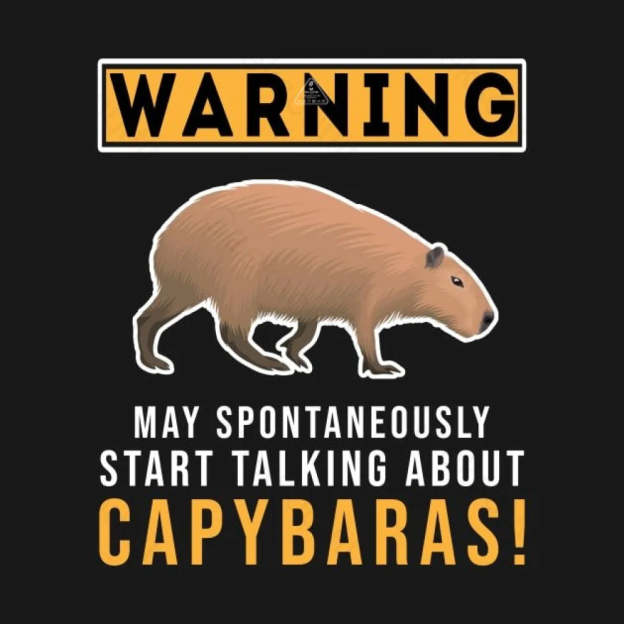 Warning Capybara T-shirt - Geeksoutfit