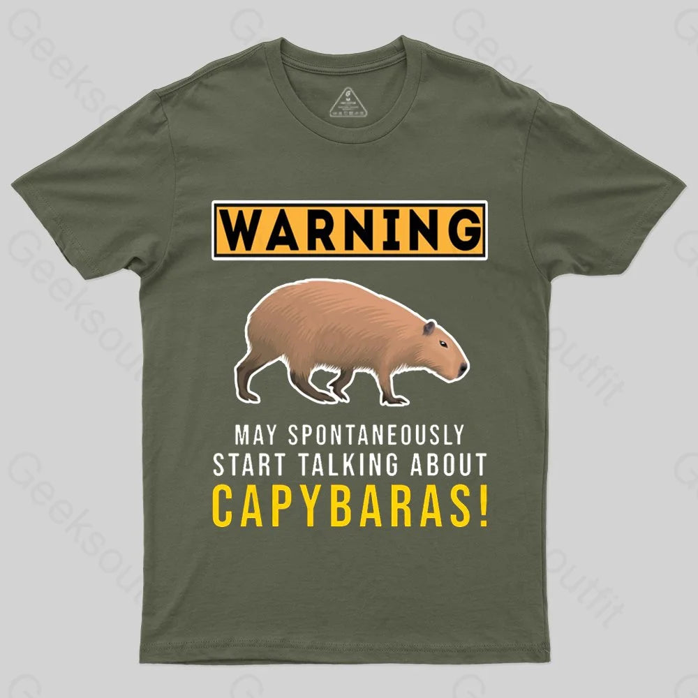 Warning Capybara T-shirt - Geeksoutfit