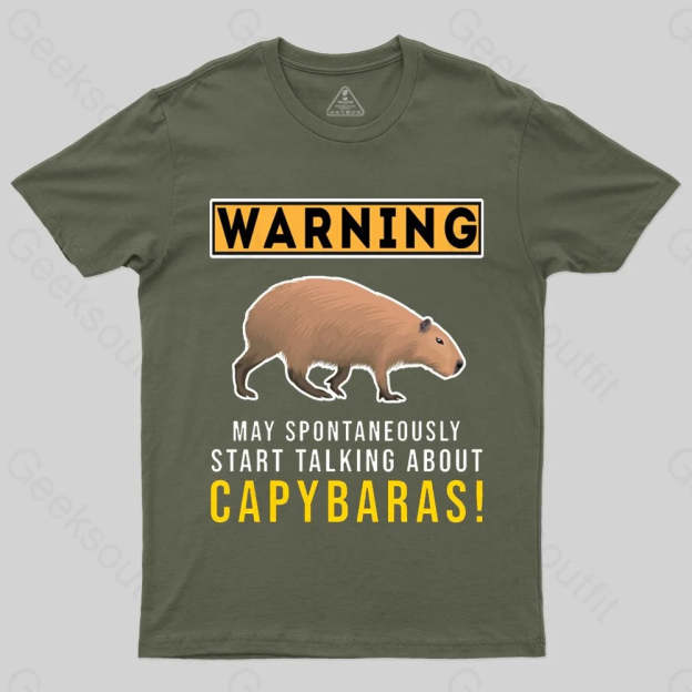 Warning Capybara T-shirt - Geeksoutfit