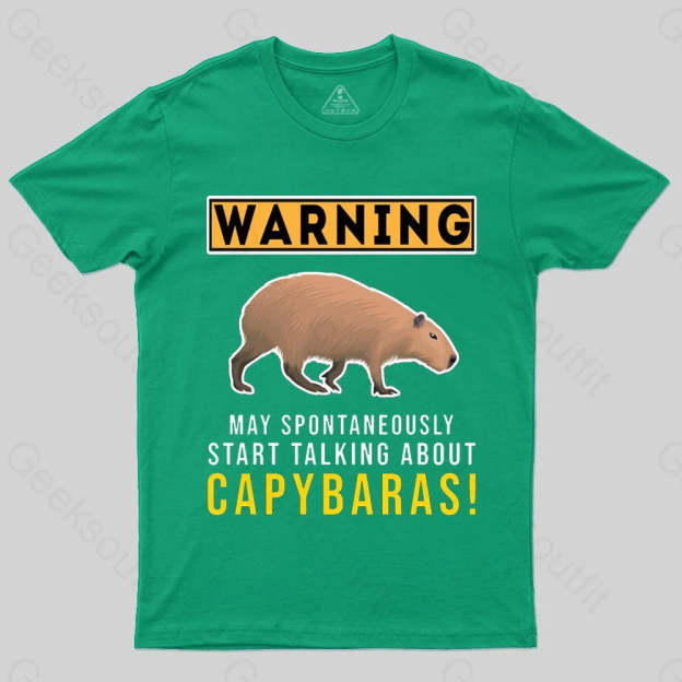 Warning Capybara T-shirt - Geeksoutfit