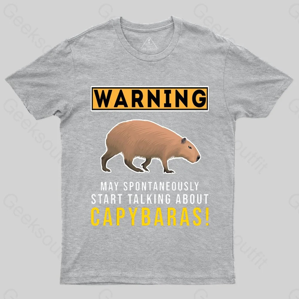 Warning Capybara T-shirt - Geeksoutfit