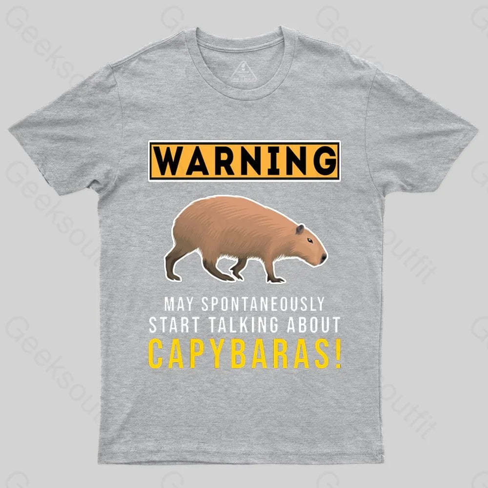 Warning Capybara T-shirt - Geeksoutfit